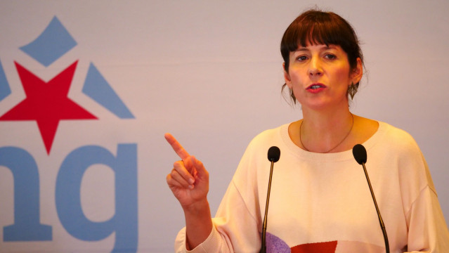 La portavoz nacional del BNG, Ana Pontón, en la comparecencia tras la primera reunión del Consello Nacional de este curso, a 20 de septiembre de 2025.