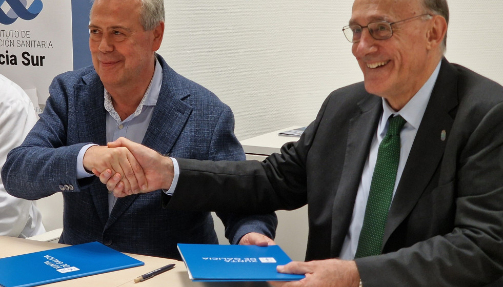 Caamaño y Reigosa esta mañana en Vigo.