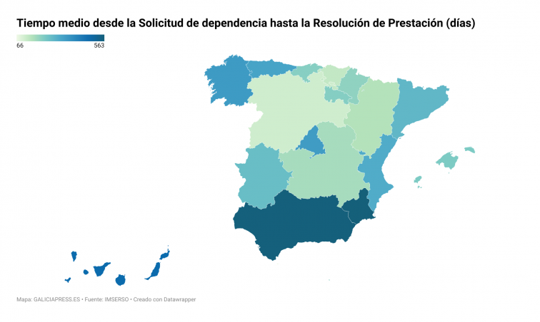 La espera para la Dependencia sube a 349 días en Galicia, la cuarta peor de España