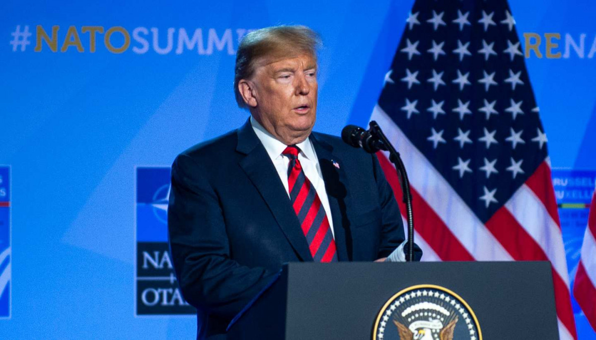 Donald Trump en una cumbre de la OTAN