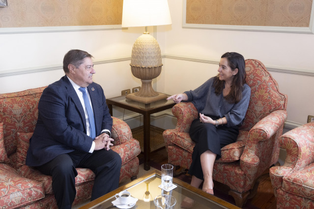 La alcaldesa de A Coruña, Inés Rey, y el subdelegado del Gobierno en la provincia, Julio Abalde, mantienen una reunión