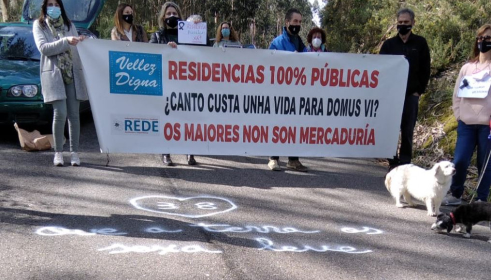 Una movilización de la Asociación Vellez Digna durante la pandemia