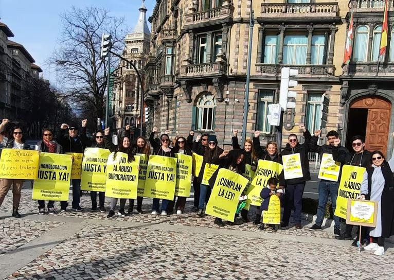 Una pasada protesta del colectivo Homologación Justa Ya