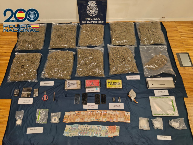 Intervenidos 15 kilos de marihuana y cocaína en un golpe al narcotráfico con detenciones en Vigo y Nigrán