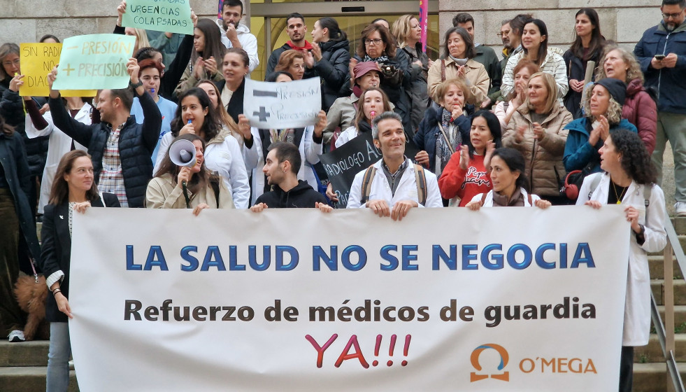 Imagen de la concentración de este martes.