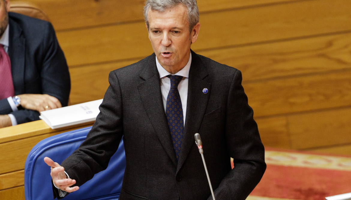Rueda, durante la sesión de control en el Parlamento.