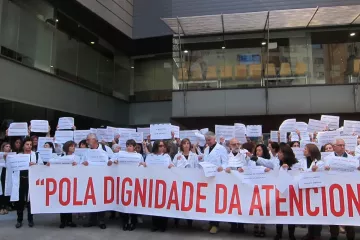 Una imagen de la huelga en Atención Primaria en 2019