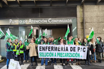 Enfermeros protestan ante una decisión 