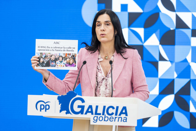 Archivo - La secretaria general del PPdeG, Paula Prado, en rueda de prensa.