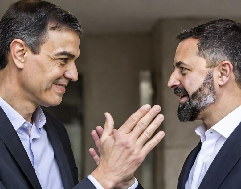 Pedro Su00e1nchez y Santiago Abascal