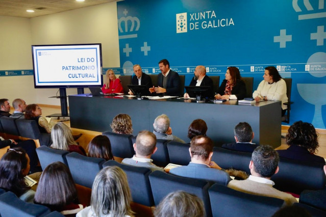 El conselleiro de Cultura, Lingua e Xuventude, José López Campos, en un acto en Pontevedra.