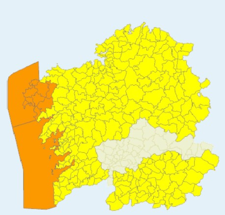 Alertas de Meteogalicia para el miu00e9rcoles
