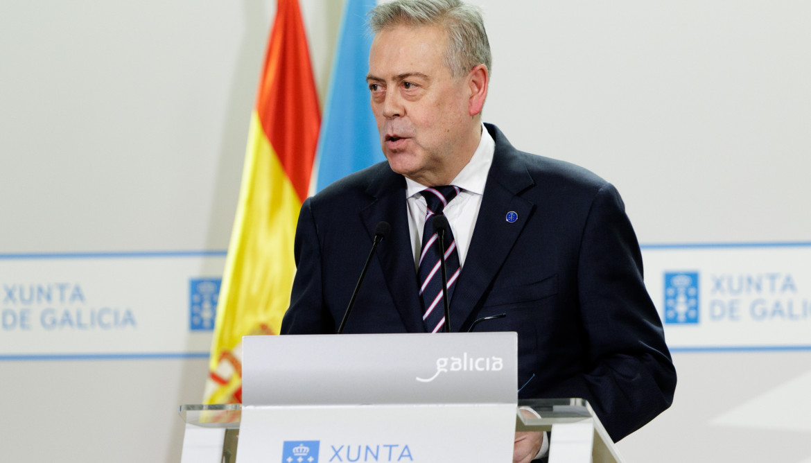 El conselleiro de Sanidade, Antonio Gómez Caamaño, en la rueda de prensa posterior a la reunión del Consello de la Xunta.