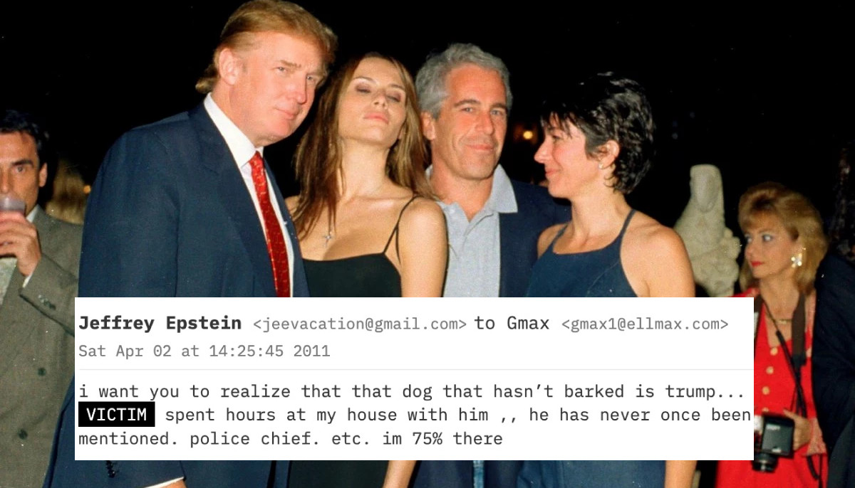 Trump y Epstein en una fiesta cuando eran amigos y el correo entre Maxwell y Esptein publicado por los demu00f3cratas