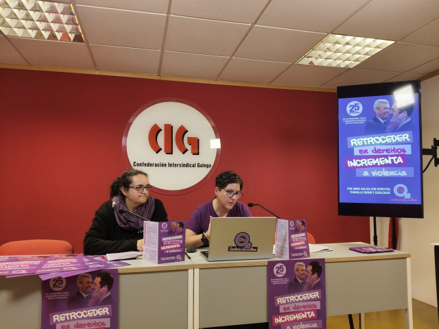 Representantes de la CIG llaman a movilizarse el 25N en una campaña contra el 