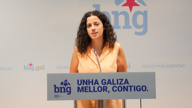 Archivo - La diputada de BNG Noa Presas en una rueda de prensa.