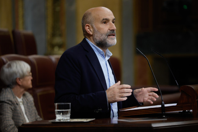 El diputado del BNG, Néstor Rego, en el Congreso.