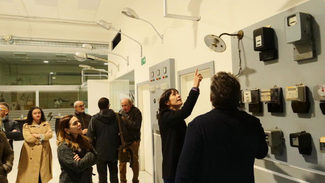 La portavoz nacional del BNG, Ana Pontón, visita la sede de una empresa en Salvaterra de Miño (Pontevedra).