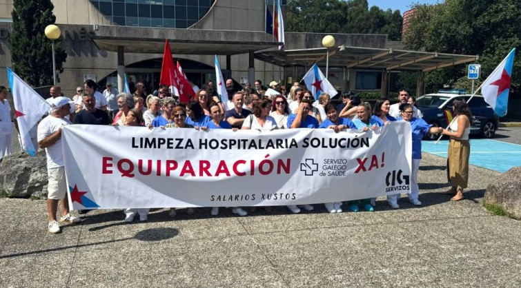 Huelga de limpieza en hospitales del Sergas: menos salario por el mismo servicio