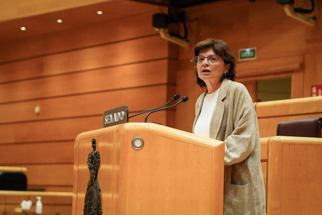 Archivo - La senadora del BNG, Carme da Silva durante un acto este jueves