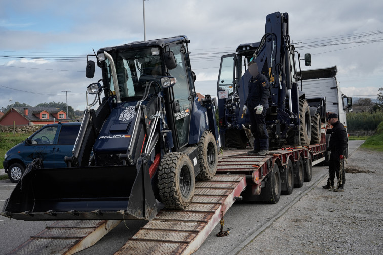 Siete arrestos en el operativo contra el narcotráfico en Arousa, donde emplearon excavadoras en los registros