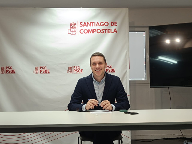 El actual secretario xeral del PSOE compostelano, Aitor Bouza
