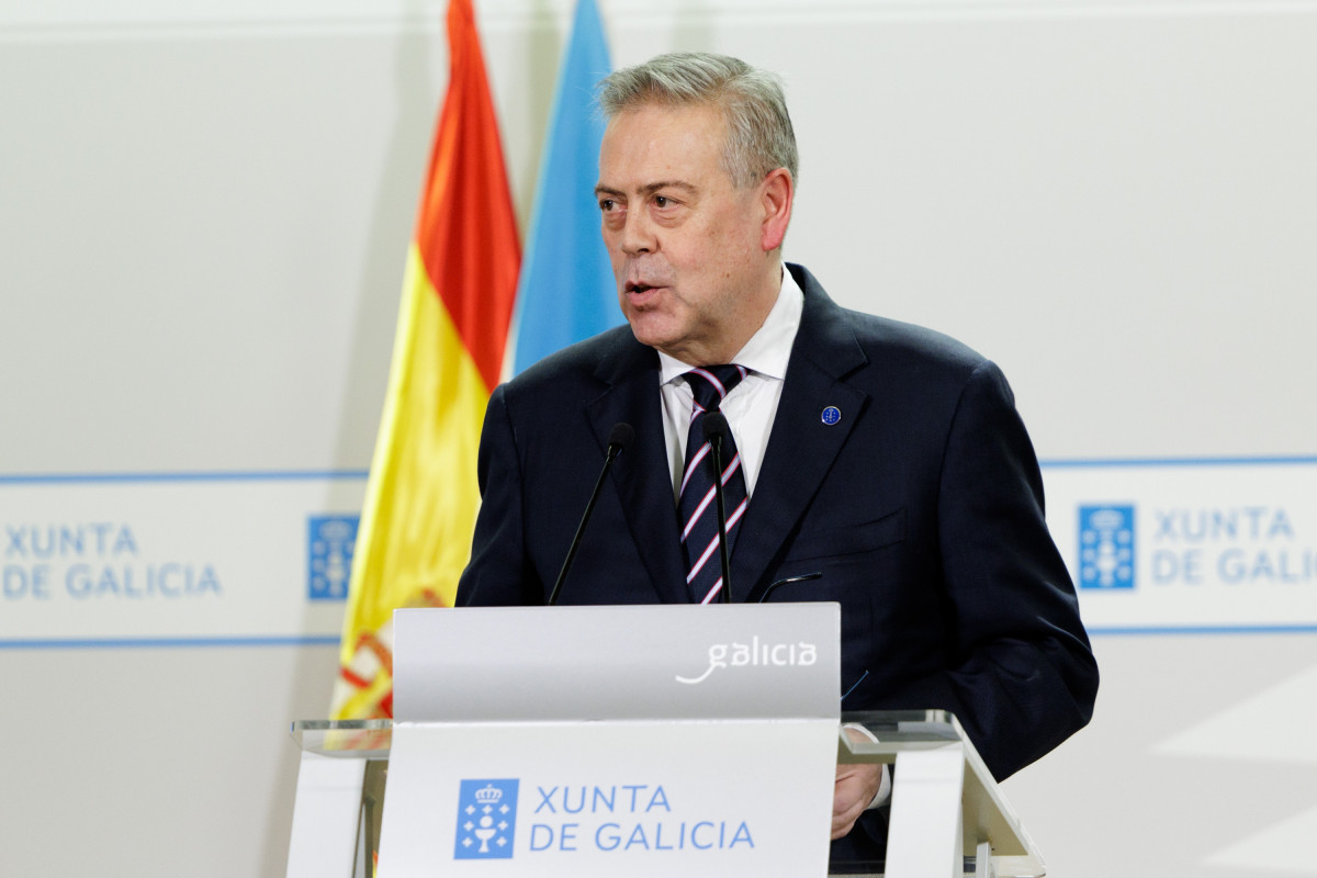 El conselleiro de Sanidade, Antonio Gómez Caamaño, en rueda de prensa. Foto de archivo.