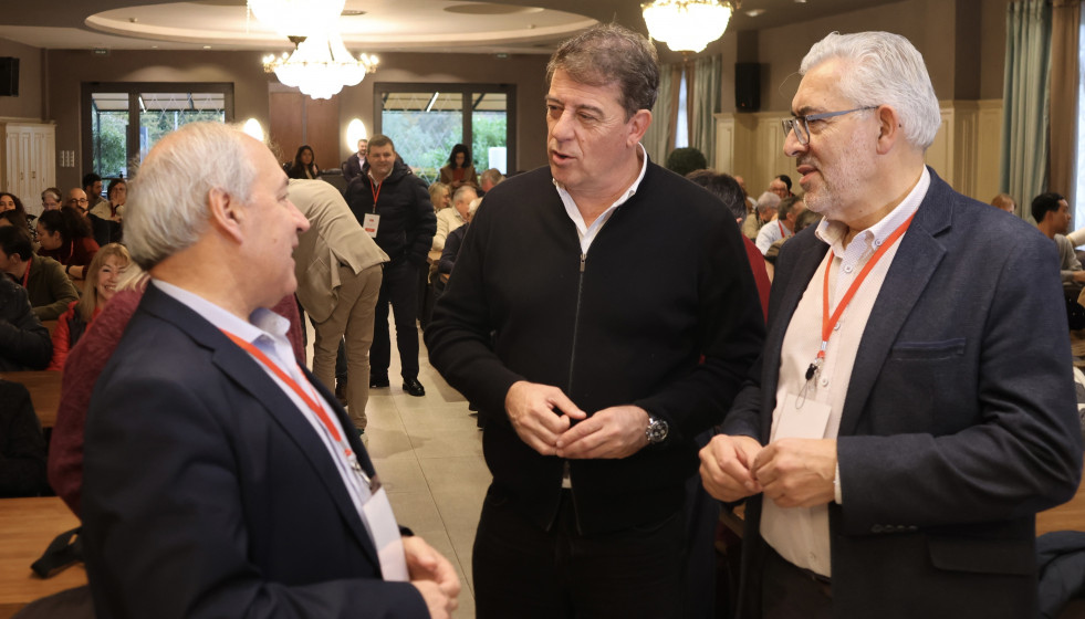 El secretario xeral del PSdeG, José Ramón Gómez Besteiro, en el comité provincial de Lugo, a 29 de noviembre de 2025.