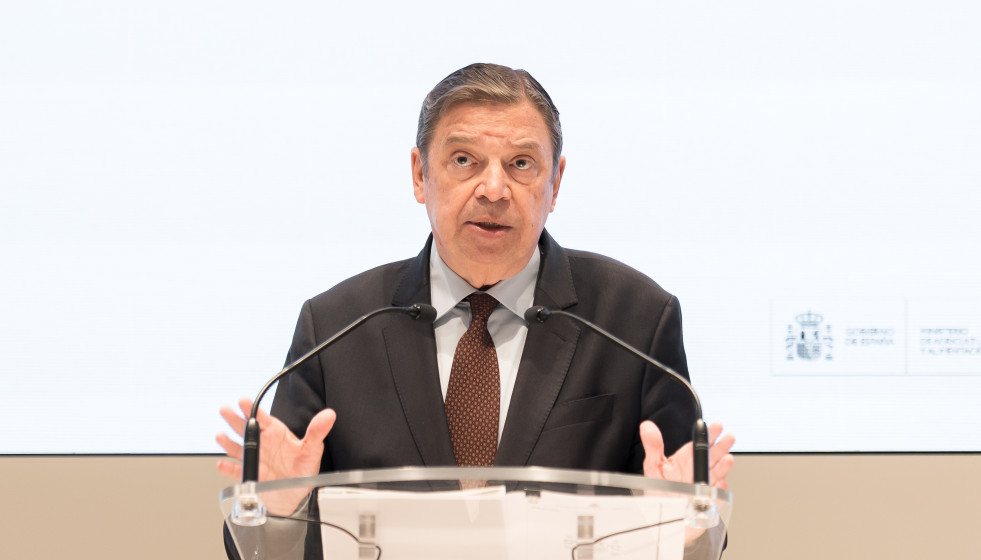 El ministro de Agricultura, Pesca y Alimentación, Luis Planas, ofrece una rueda de prensa.