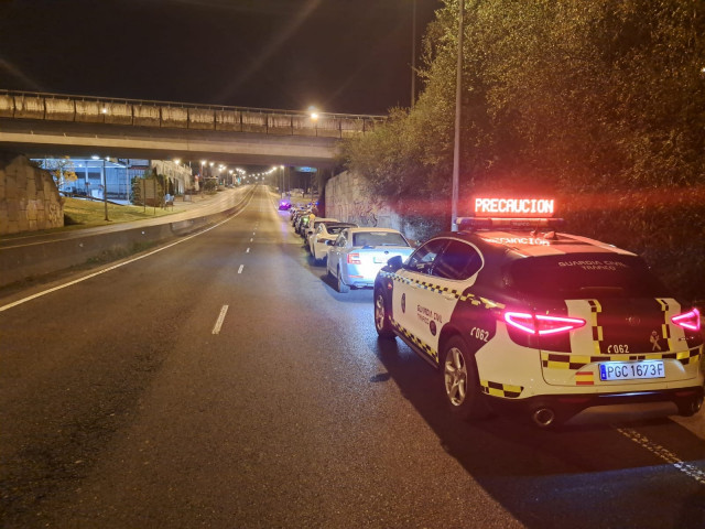 Vehículos interceptados en Outeiro de Rei (Lugo)