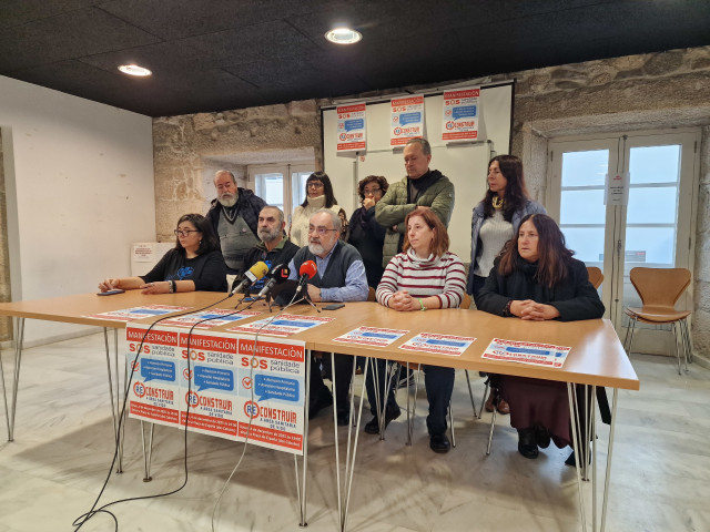 Imagen de la rueda de prensa de SOS Sanidade Pública.