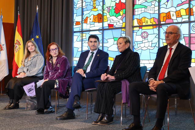El delegado del Gobierno en Galicia, Pedro Blanco, durante el acto institucional de conmemoración del 47º aniversario de la Constitución Española que ha tenido lugar en el Museo Nacional de Ciencia y Tecnología (Muncyt) de A Coruña.