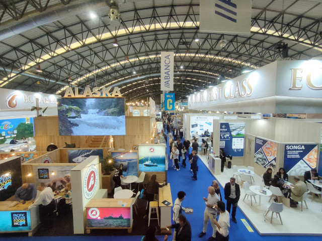 Imagen del Instituto Ferial de Vigo (Ifevi) durante la celebración de la Feria Comxemar de 2025.