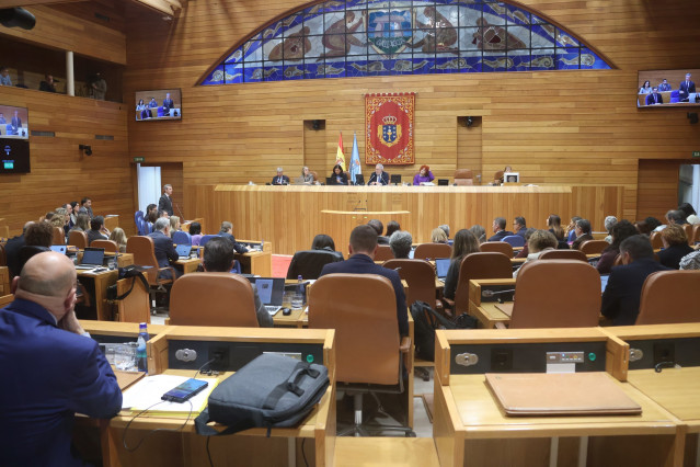 Pleno del Parlamento de Galicia.
