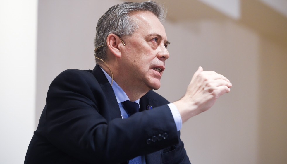 Archivo - El consejero de Sanidad de la Xunta de Galicia, Antonio Gómez Caamaño, durante un Desayuno Socio-Sanitario de Europa Press, en el Hotel Eurostars Madrid Tower, a 27 de febrero de 2025, en 