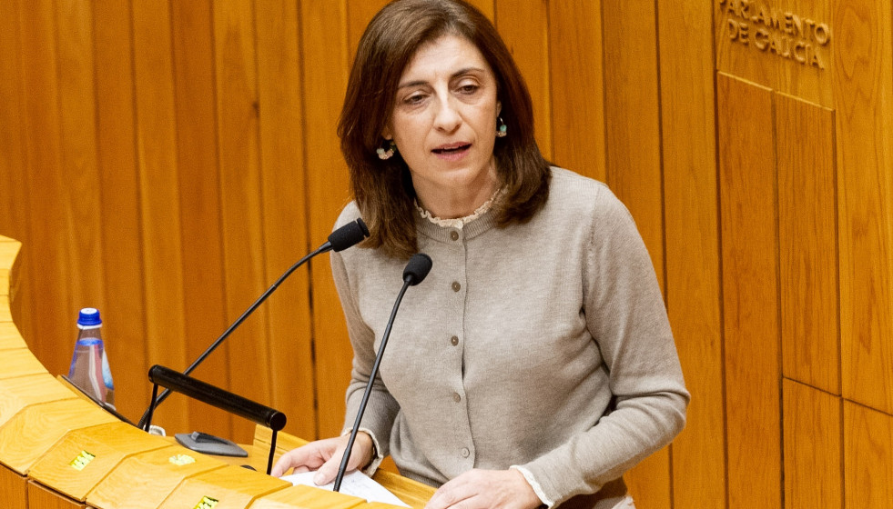 La conselleira de Medio Ambiente, Ángeles Vázquez, en el Parlamento