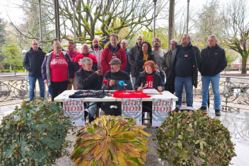 Rueda de prensa para avanzar la manifestación contra Altri del 14 de diciembre.