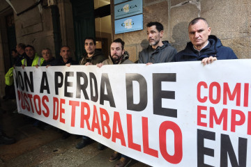 Protesta del comité de Ence en Santiago