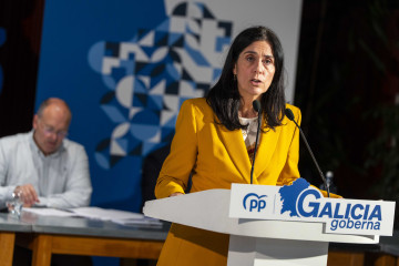 La secretaria xeral del PPdeG, Paula Prado, en un acto en Santiago de Compostela