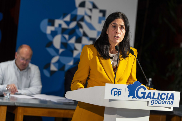 La secretaria xeral del PPdeG, Paula Prado, en un acto en Santiago de Compostela