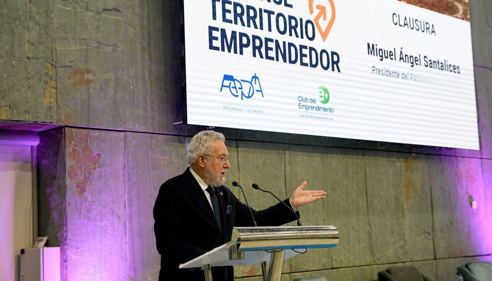 Santalices durante su intervención.