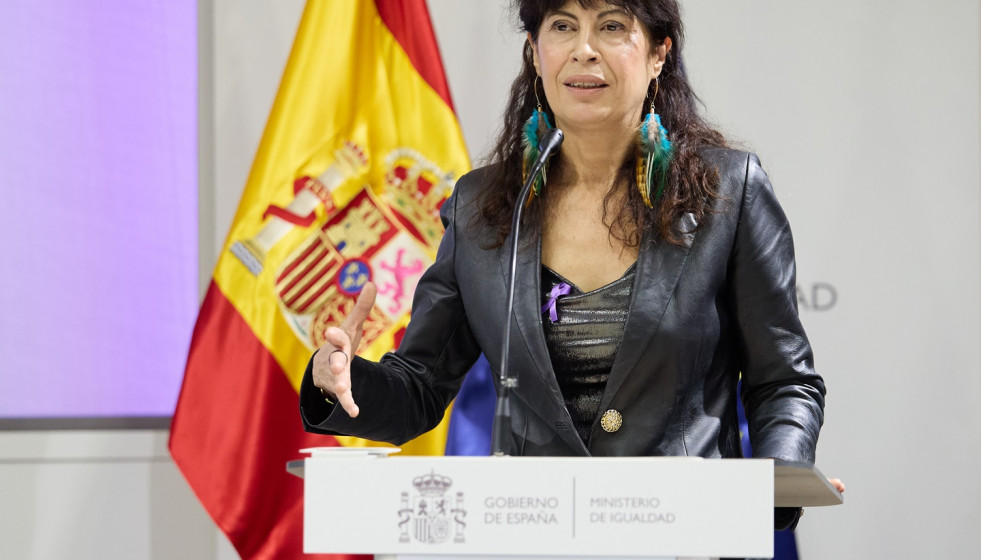 Archivo - La ministra de Igualdad, Ana Redondo, interviene durante la conmemoración del XX aniversario de la Ley Orgánica de Medidas de Protección Integral contra la Violencia de Género, en el Min