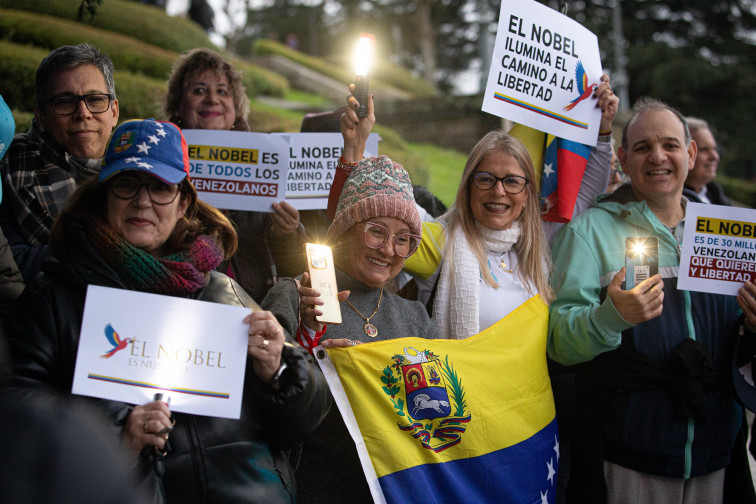 La comunidad venezolana en Vigo sale a la calle en solidaridad con María Corina Machado