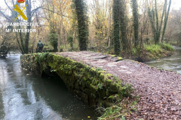 Reabren el tramo del Camino Portugués afectado por las crecidas del río Louro.