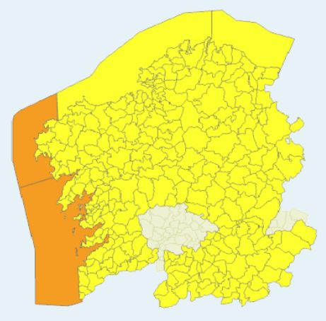 Avisos de Meteogalicia vigentes para hoy martes