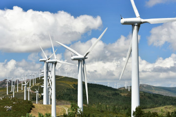 Archivo - Parque eólico