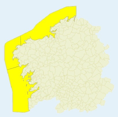 El litoral de las provincias de A Coruña y Pontevedra permanecerá en alerta amarilla este miércoles por oleaje