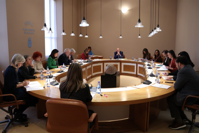 Reunión de la junta de portavoces del Parlamento de Galicia.