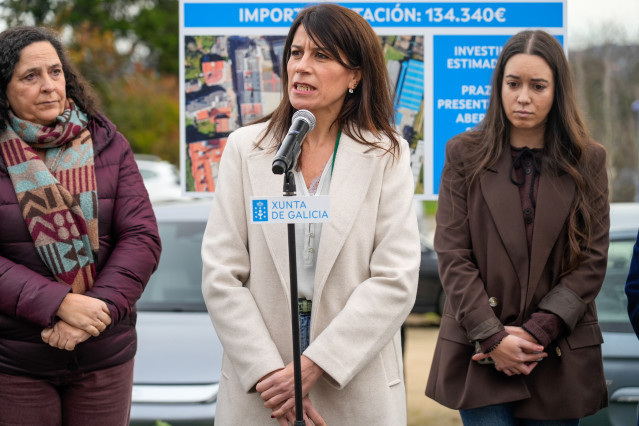 María Martínez Allegue, en el acto de presentación del proyecto de vivienda pública
