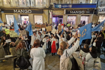 Imagen de la protesta de este jueves.